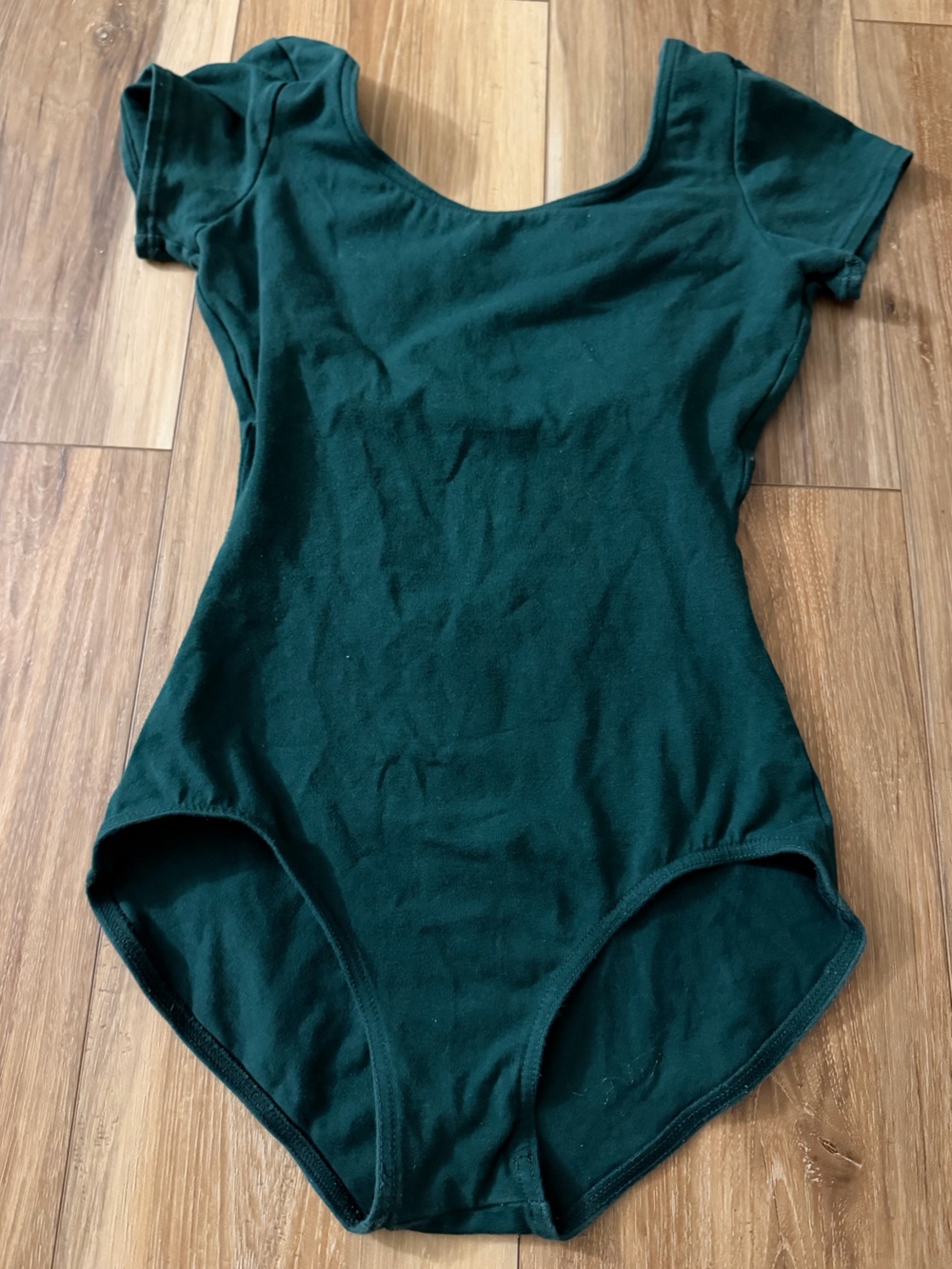 Capezio Dark Green dance leotard size small EUC